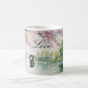 Romantisch Zwanenmeer Liefde Koffiemok