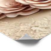 Romantisch Zwanenpaar Onder Roze Trouwboog 🦢 Poster (Hoek)