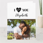 Romantisch Zwart 5 Foto I Love You Valentijnsdag Kaart (Voorkant)