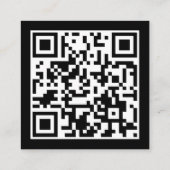 Romantisch Zwart en Goud QR Code Bruiloft RSVP Informatiekaartje (Achterkant)