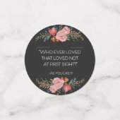 Romantisch zwart en roze Romeo en Julia Confetti (Kleine voorkant)