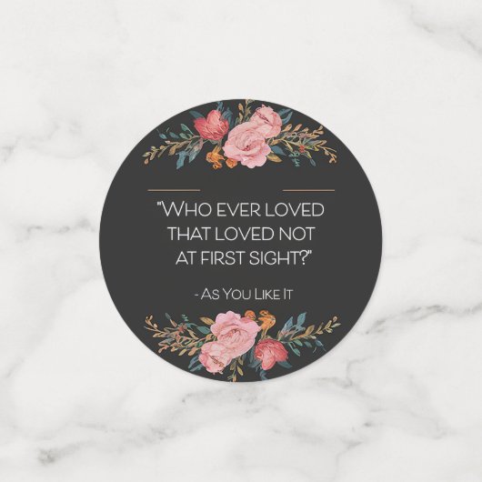 Romantisch zwart en roze Romeo en Julia Confetti (Kleine voorkant)