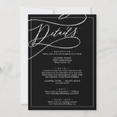 Romantisch zwart en wit in één bruiloft kaart (Achterkant)