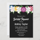 Romantisch Zwart Kleurrijke Rozen Bloemen Vrijgeze Kaart (Voorkant)