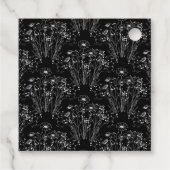 Romantisch zwart wit botanische bruiloft dank u bedankjes labels (Achterkant)