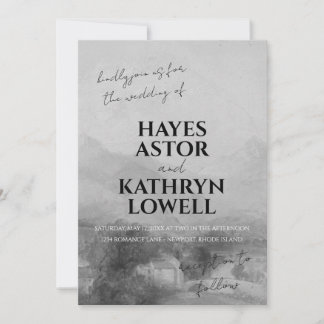 Romantisch Zwart-wit Elegant Klassiek Oud Geld Kaart