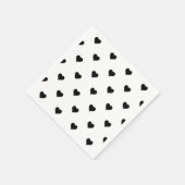 Romantisch zwart-wit hart elegant voor koppels servet (Hoek)