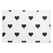 Romantisch zwart-wit hart perfect voor koppels kussensloop (Achterkant)
