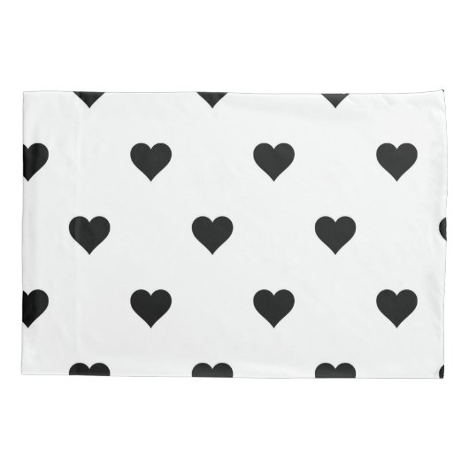 Romantisch zwart-wit hart perfect voor koppels kussensloop (Achterkant)