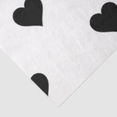 Romantisch zwart-wit hart Schattige voor koppels Tissuepapier (Detail)