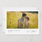 Romantisch Zwarte Script,, Trouwen met een Elopeme Kaart (Voorkant)