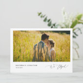 Romantisch Zwarte Script,, Trouwen met een Elopeme Kaart (Staand voorkant)