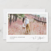 Romantisch Zwarte Script,, Trouwen met slechts enk Kaart (Voorkant)