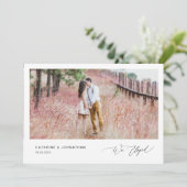 Romantisch Zwarte Script,, Trouwen met weinig mens Kaart (Staand voorkant)