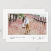 Romantisch Zwarte Script,, Trouwen met weinig mens Kaart (Voorkant / Achterkant)