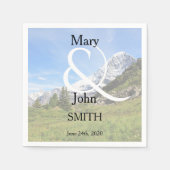 Romantisch Zwitserland bergland huwelijksfeest Servetten (Voorkant)
