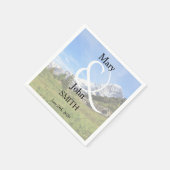 Romantisch Zwitserland bergland huwelijksfeest Servetten (Hoek)