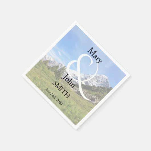 Romantisch Zwitserland bergland huwelijksfeest Servetten (Hoek)