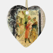 Romantische 18e eeuw  kerstmis keramisch ornament (Rechts)