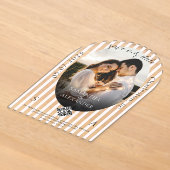 Romantische 1 Foto Scribble QR Code Save the Date Acryl Uitnodigingen (Laagn)