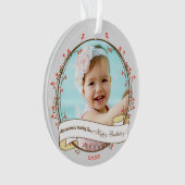 Romantische 2e gelukkige Verjaardag decoratieve fo Ornament (voorkant)