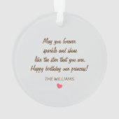 Romantische 2e gelukkige Verjaardag decoratieve fo Ornament (achterkant)