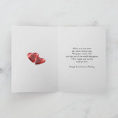 Romantische 36e bruiloft Jubileum geschilderde Roz Kaart (Binnen)