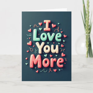 Romantische 3D Hartjes I Love You Kaart