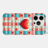 Romantische 3D rode hart telefoonhoes - Pastel Moz Case-Mate iPhone Case (Achterkant (horizontaal))