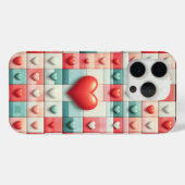 Romantische 3D rode hart telefoonhoes - Pastel Moz Case-Mate iPhone Case (Achterkant (horizontaal))