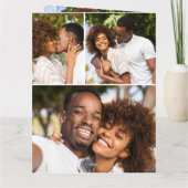 Romantische 4 foto Ik hou van je Valentijnsdag Kaart (Achterkant)