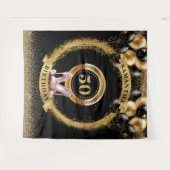 Romantische 50e Verjaardag Tapijt Roze Glitter Hak Wandkleed (Voorkant (horizontaal))