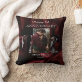 Romantische 5e jubileum foto collage throw kussen (Deken)