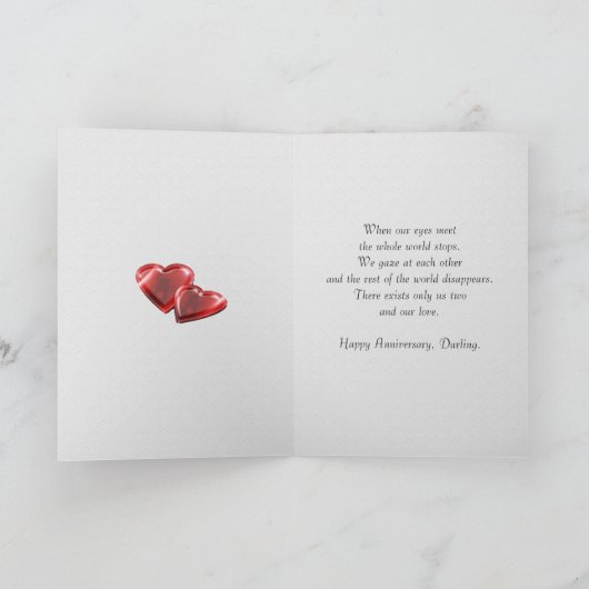 Romantische 9de trouwdag felicitatie voor vrouw kaart (Binnen)