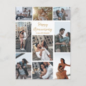 Romantische aangepaste foto collage modern voor ju briefkaart (Voorkant)