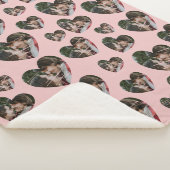 Romantische aangepaste foto harten roze sherpa dek sherpa deken (3/4)