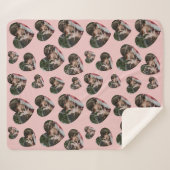 Romantische aangepaste foto harten roze sherpa dek sherpa deken (Voorkant (horizontaal))