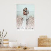 Romantische aangepaste foto Onthoud dit moment Poster (Keuken)