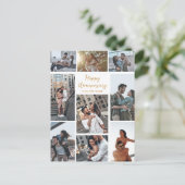 Romantische Aangepaste Herinneringsfoto Collage Mo Briefkaart (Staand voorkant)