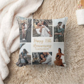 Romantische aangepaste jubileum foto collage moder kussen (Deken)