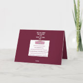 Romantische abstracte jubileumkaart bedankkaart (Achterkant)