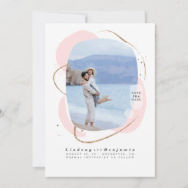 Romantische abstracte moderne foto om de datum te save the date