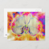 Romantische abstracte orchidee waterverf schilderi briefkaart (Voorkant / Achterkant)