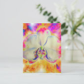 Romantische abstracte orchidee waterverf schilderi briefkaart (Staand voorkant)