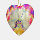 Romantische abstracte orchidee waterverf schilderi keramisch ornament (Links)