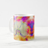 Romantische abstracte orchidee waterverf schilderi koffiemok (Voorkant links)