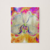 Romantische abstracte orchidee waterverf schilderi legpuzzel (Verticaal)