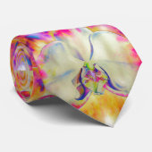 Romantische abstracte orchidee waterverf schilderi stropdas (Opgerold)