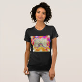 Romantische abstracte orchidee waterverf schilderi t-shirt (Voorkant volledig)