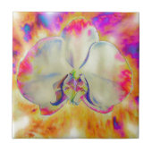 Romantische abstracte orchidee waterverf schilderi tegeltje (Voorkant)